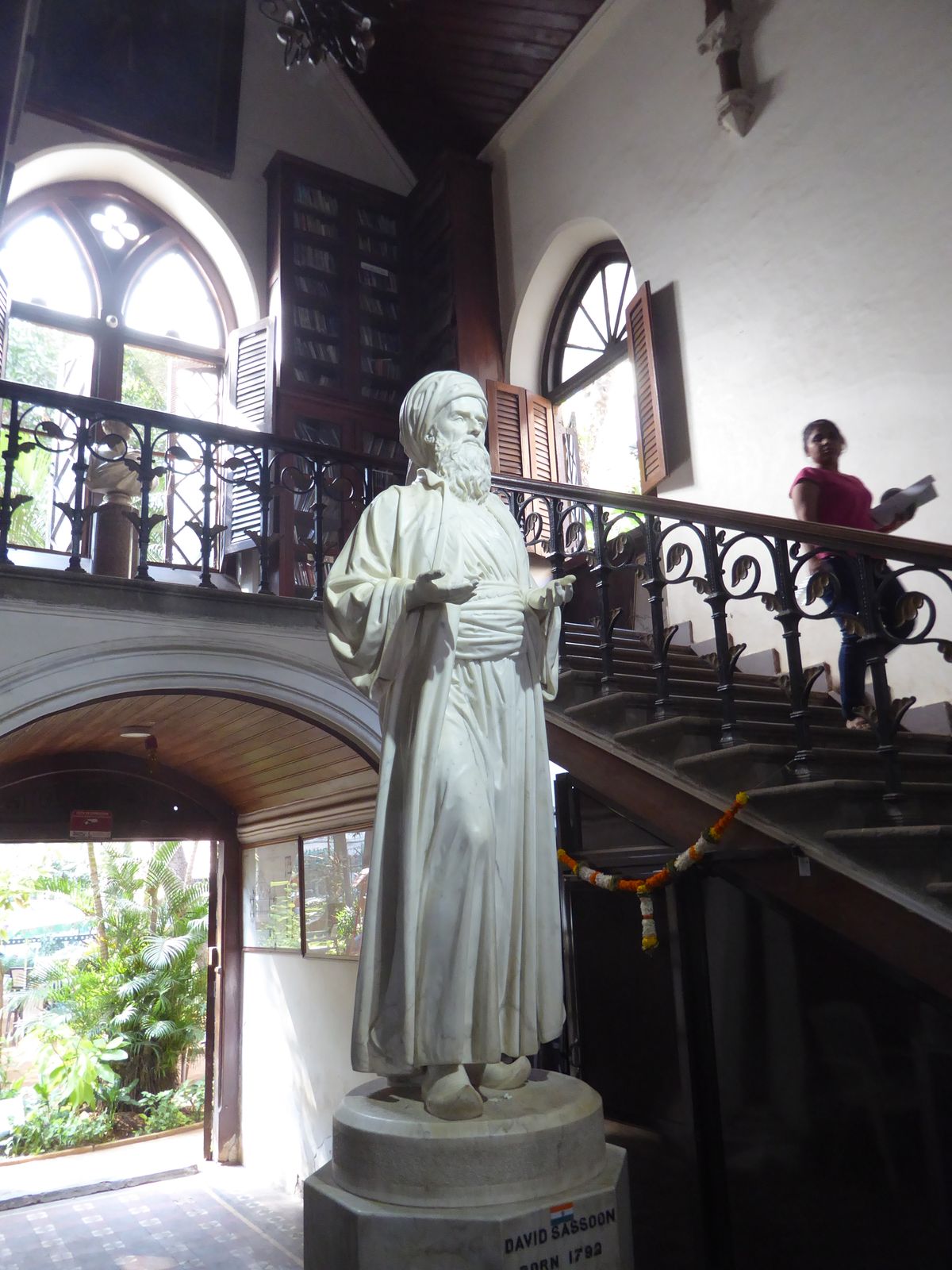 Sassoon himself 1792-1864 appears in a statue executed by Thomas Woolner, who also did the statued of Raffles in Singapore and Captain Cook 