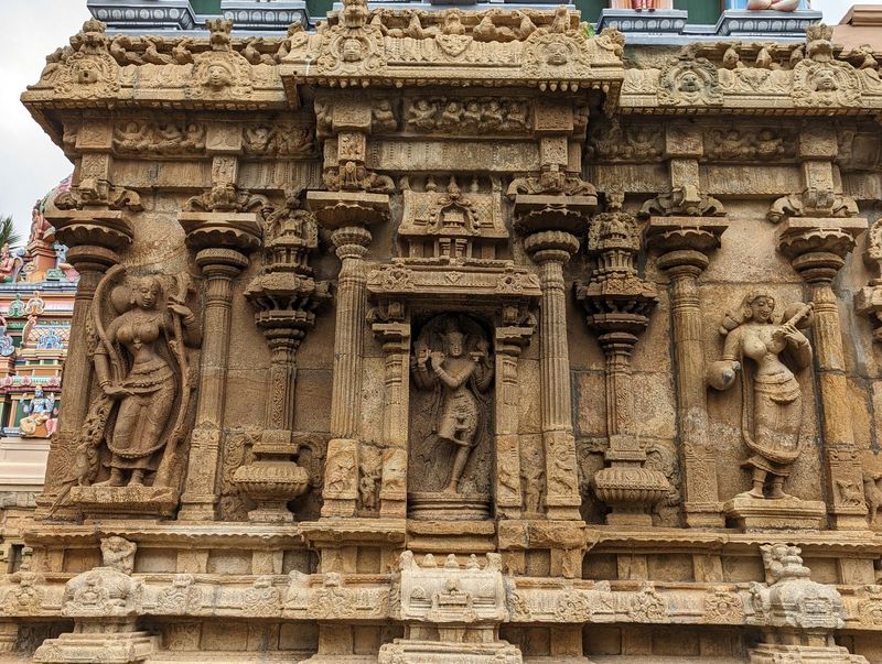 We can argue all day about whether paint improves stone.  Anyway, here's Venugopala, which is to say Krishna playing his flute.  He evidentl
