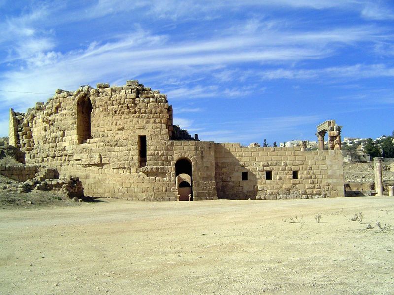 View of the theater from the east.