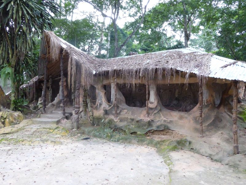 Wenger had gotten involved with the forest early in the 1960s, when she volunteered to repair this, the then-decaying First Palace, a shrine