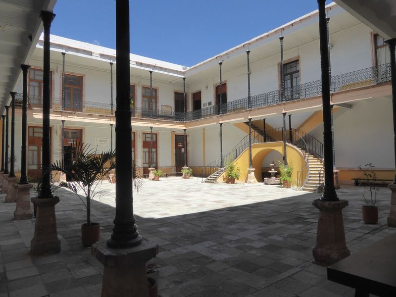 An interior courtyard of the school.