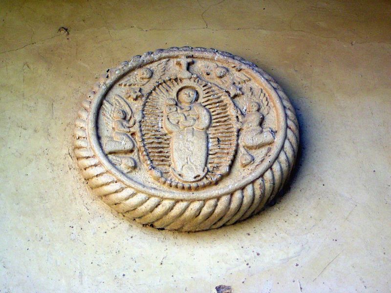 Virgin and child, with angels.