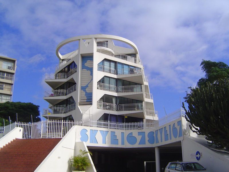 You can't live on Deco forever; here's the Skye, on Ridge Road and from 1977. That was the year of Close Encounters of the Third Kind.