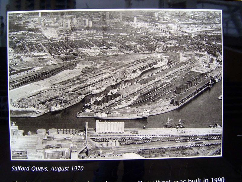 Ships using the Manchester Ship Canal not only served factories at Trafford Park but continued to the docks at Salford Quays, a couple of mi