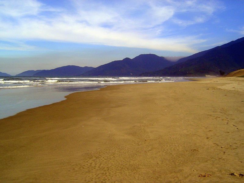 We're coming down the coast from Hue. Here, Lang Co, a fine beach north of Da Nang.
