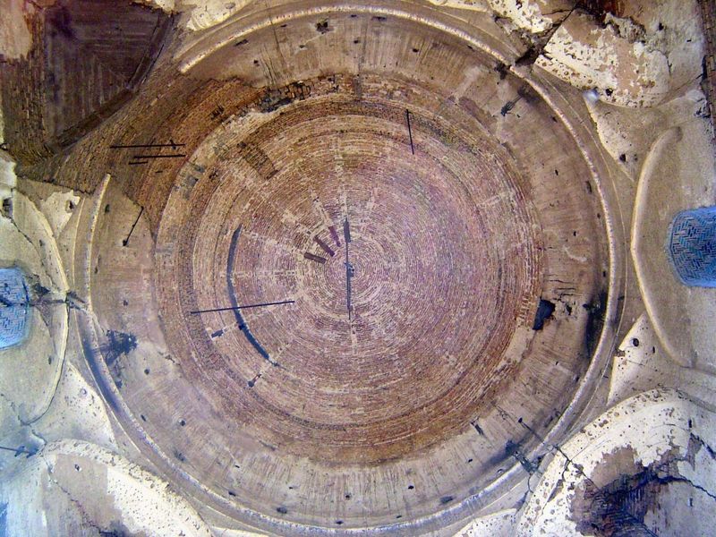 Interior of the dome, left in the rough when rebuilt by the Soviets.