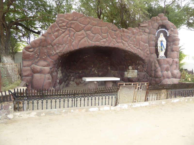 It has its own Lourdian grotto.
