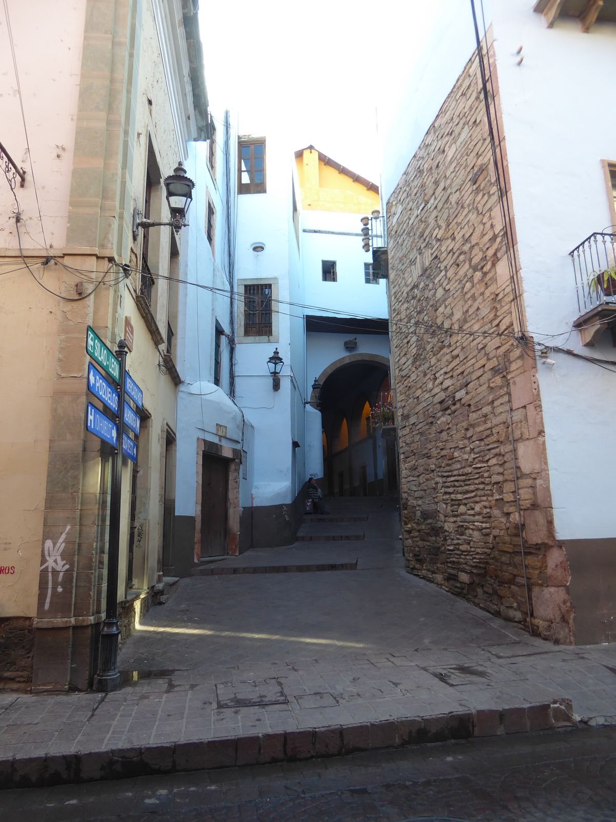 A ramp has been built into the step here.
