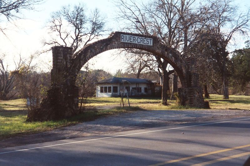 Upstream a mile on the Paluxy, this is the entrance arch to an abandoned set of cabins.