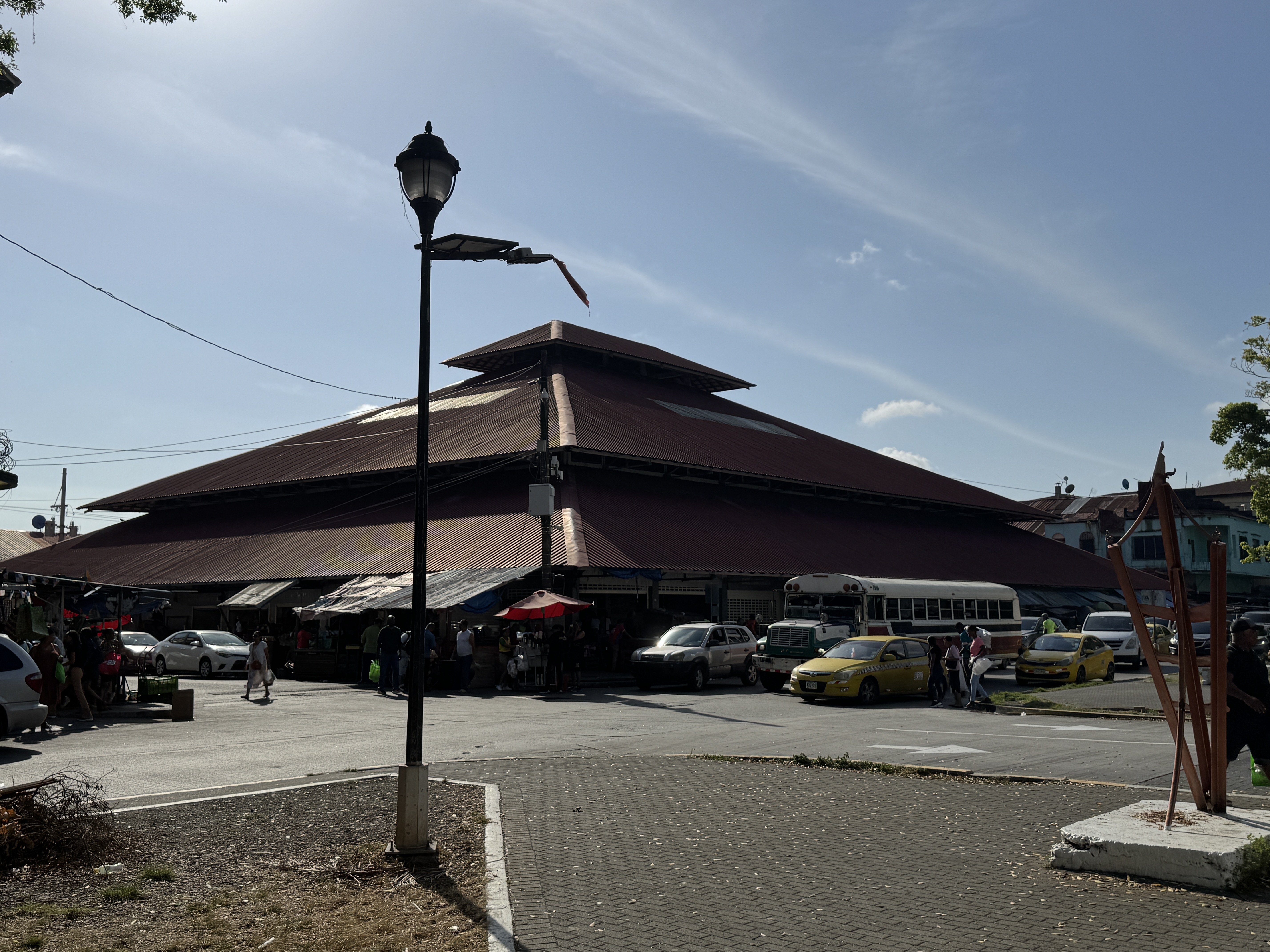 Here, right on the street, is the municipal market.