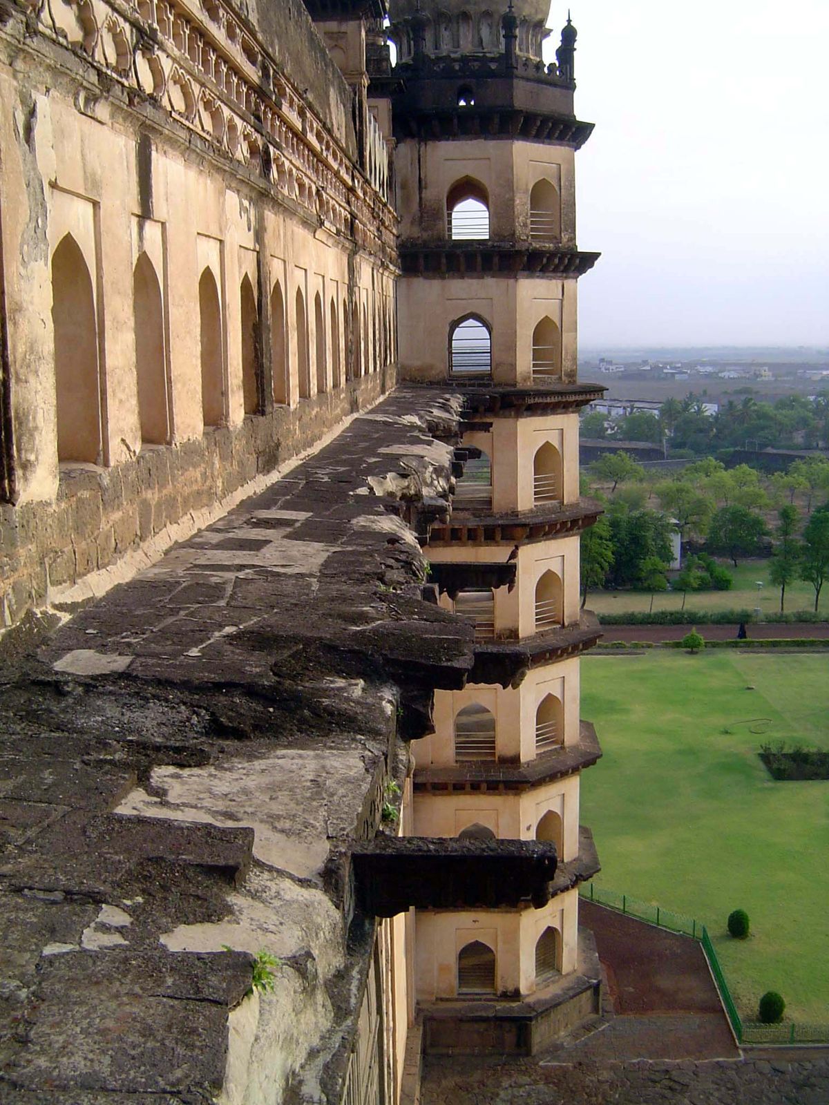 The view across to the next corner.