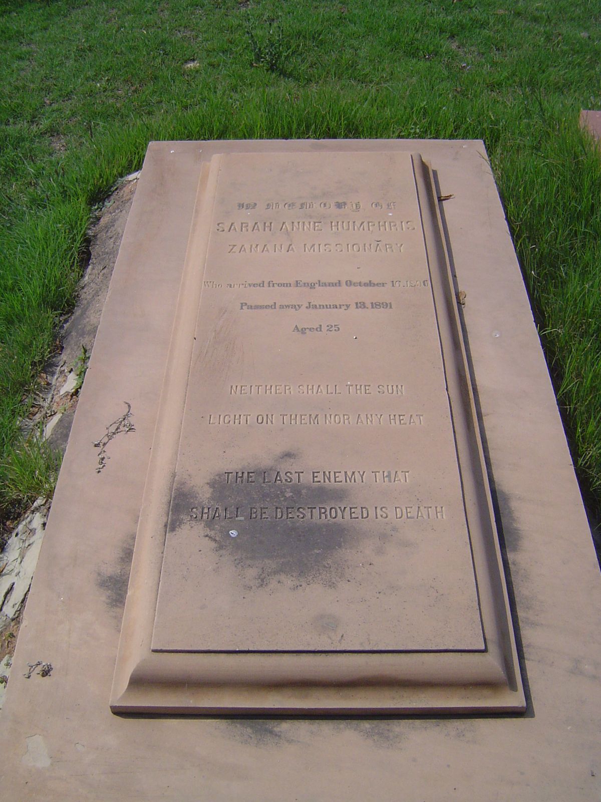 A missionary who arrived in October, 1890, and died the following January, aged 25.