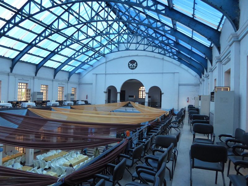 The interior of the hall is now available for private functions.