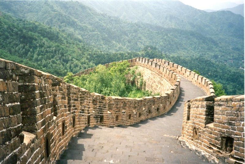 The obligatory glimpse of the wall at Badaling.