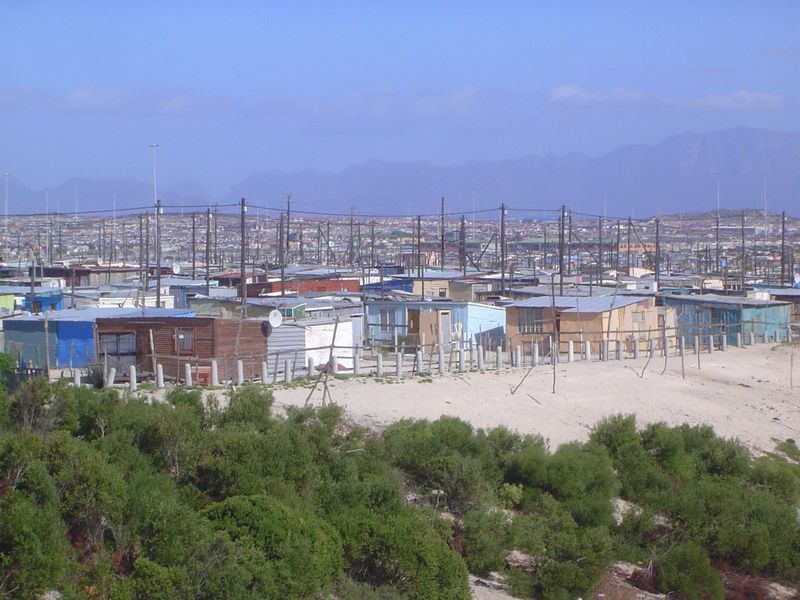 Farther east, Enkanini is an informal settlement of 11,000 huts on the edge of Khayelitsha, which itself is a settlement of perhaps half a m
