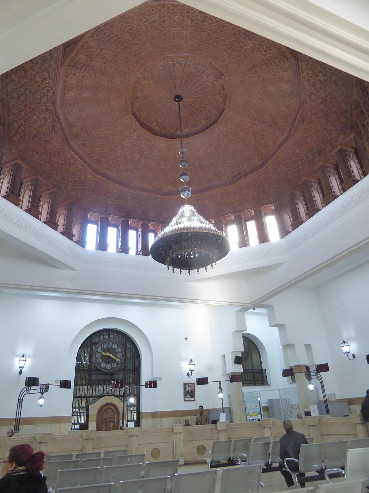 The main hall manages to be both austere and opulent.