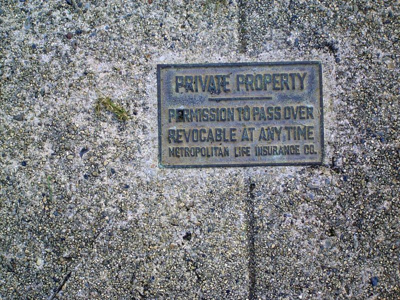 The sidewalks still carry these vaguely threatening signs. There were plenty of Negroes working in Parkmerced back then—nobody had yet heard