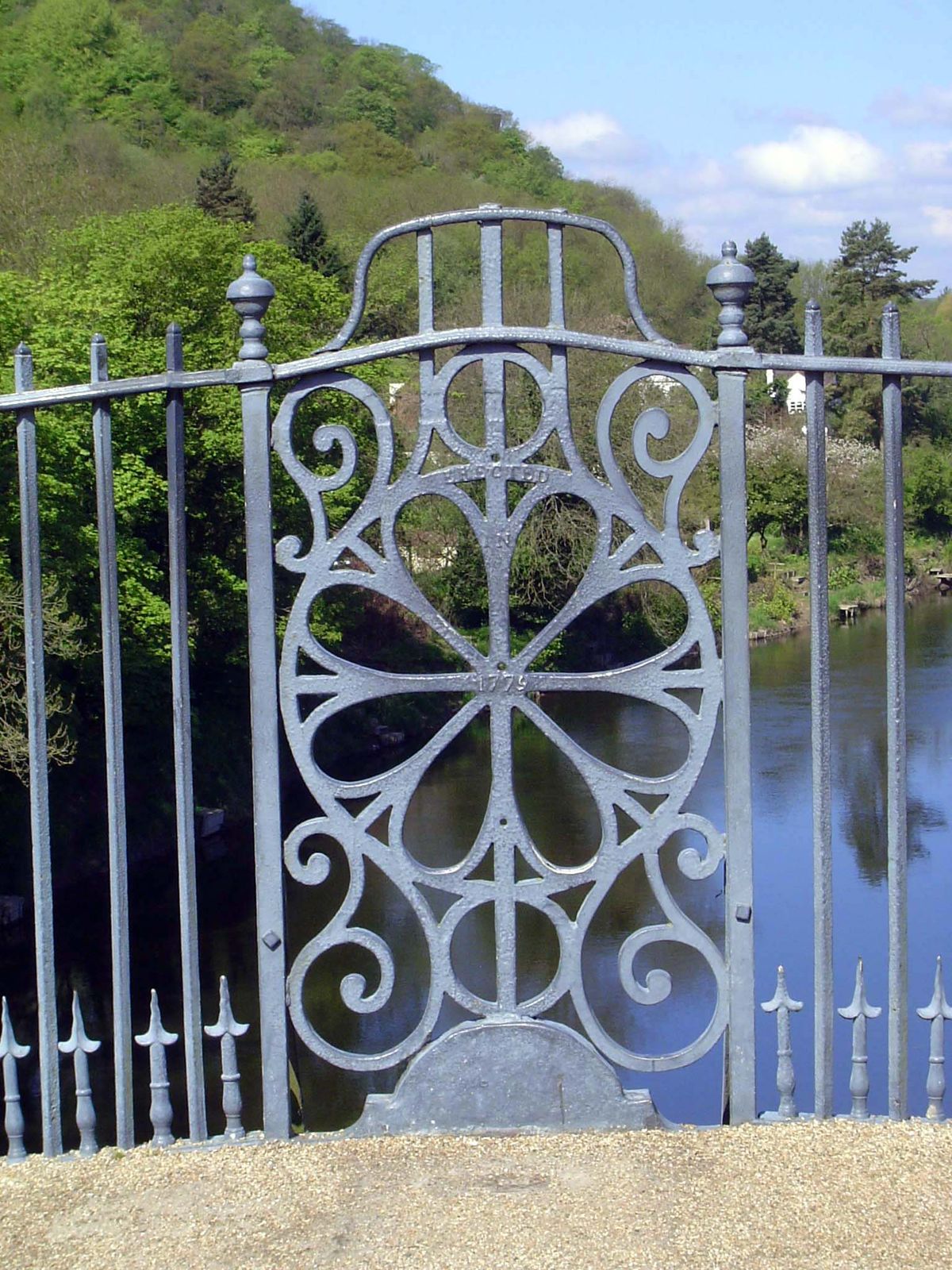A railing detail, with the date 1779.