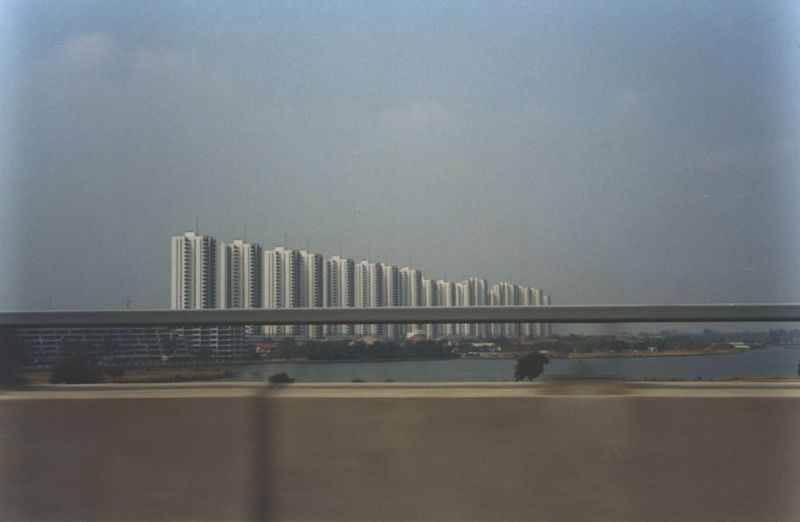 The city's northern and eastern fringes are rimmed with housing estates—mubanchatsan—both low and high. This picture of moon-colony highrise