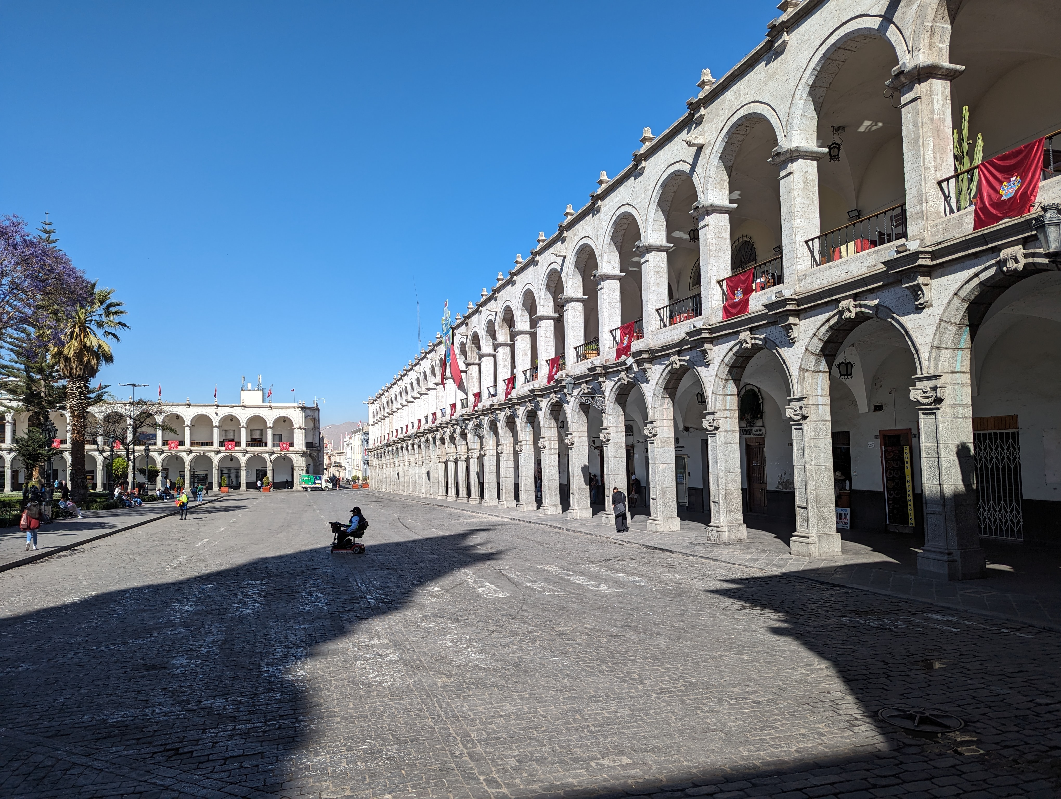 Archways, or portales, rim the plaza, which lies at the center of the city's 49 original blocks.