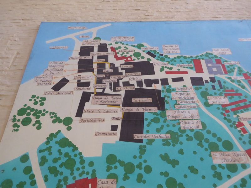 You can see the large block of corrals near the base of the map. Just above it is the tannery or curtiembre, and at the upper left, near the