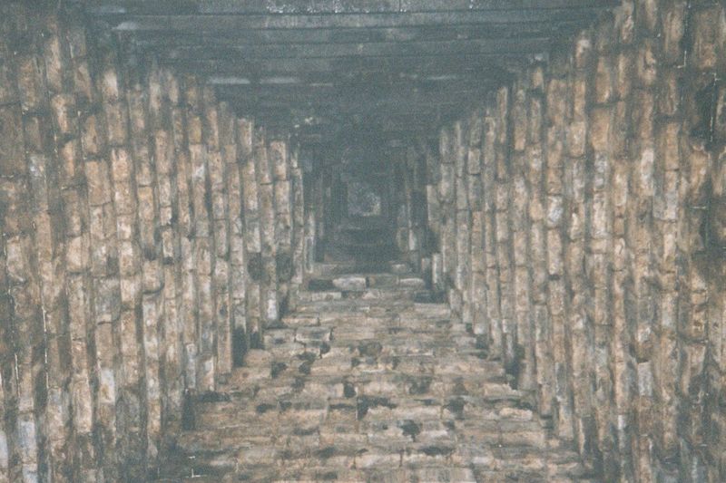 The interior of the temple shows a corbelling technique reminiscent of Angkor Cambodia.