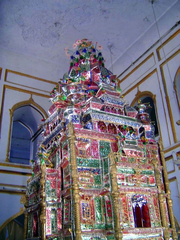 And here is the reason for the imambara's existence. It's a taziya representing the tomb of Husain, son of Ali and grandson of the prophet. 
