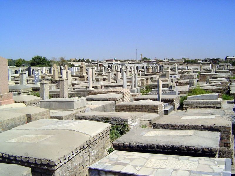 Outside town: the Jewish cemetery, of which this picture captures only a small part.