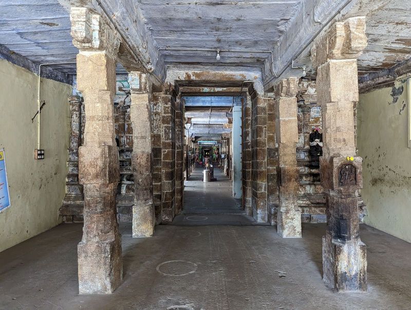 '

We're entering the mandapas or porches leading to the shrine.