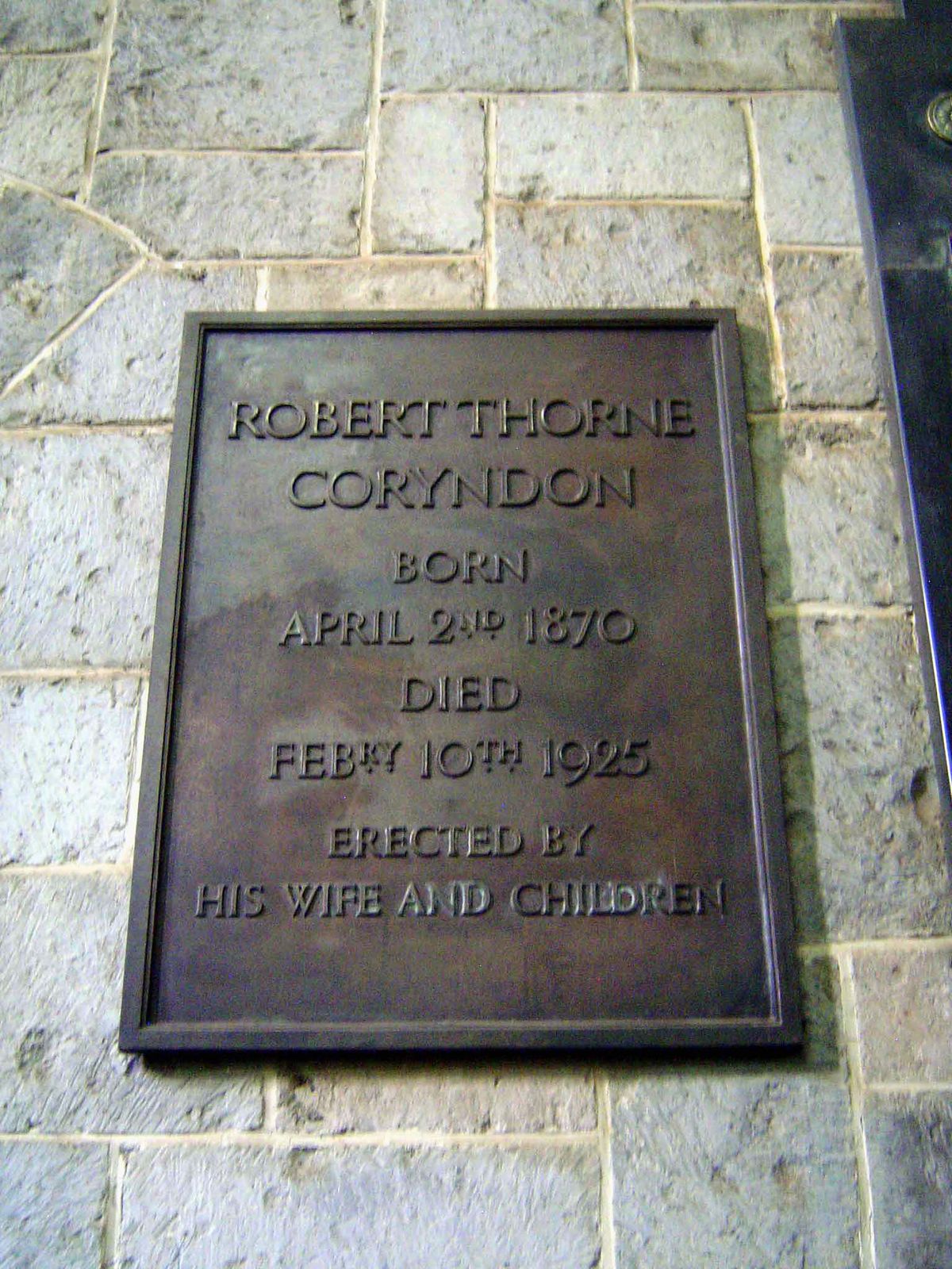 There are plenty of epitaphs, including one for Governor Coryndon. Acute pancreatitis.