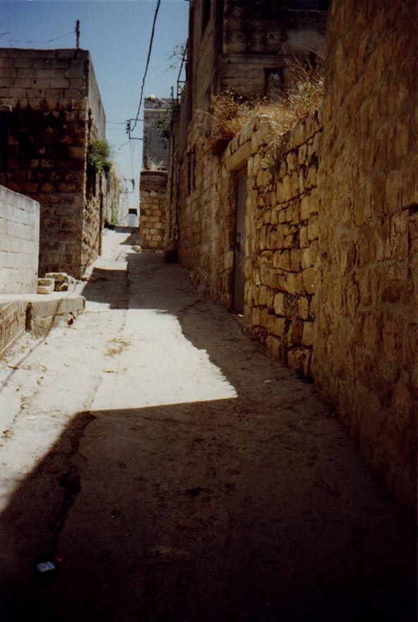 Another of the Kendall lanes, with buried mains under the cemented trench. Note the unusual stone beam over the gate on the right: about the