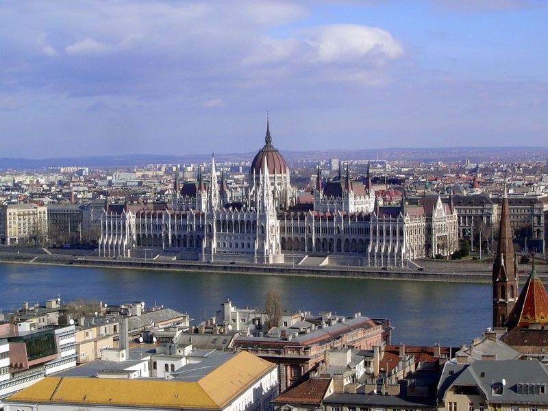 It belongs to the Parliament House, designed by Imre Steindl. Built between 1883 and 1902, it leans heavily on the Palace of Westminster.

W