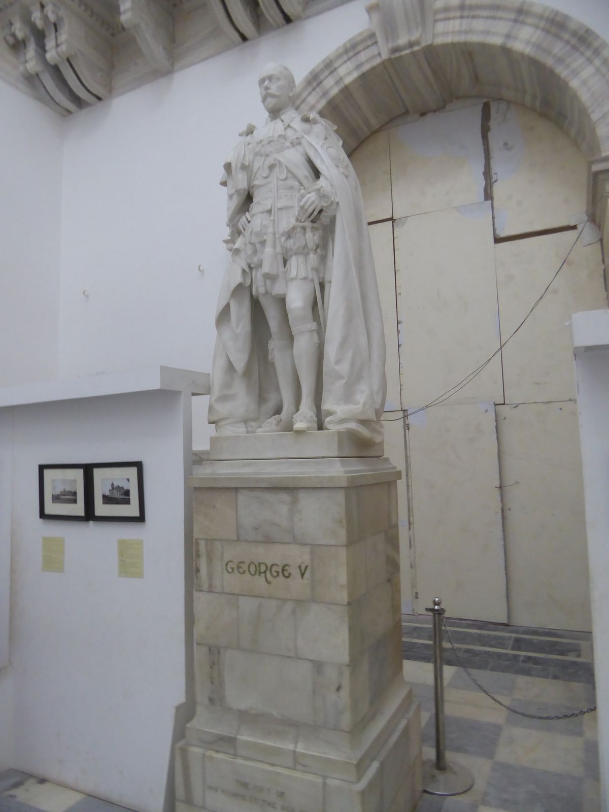 George surveys an anteroom.