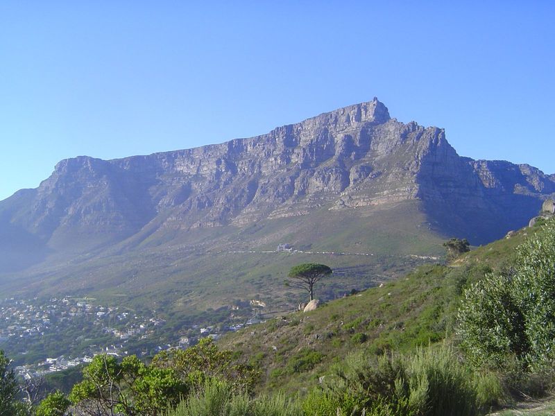 Climb nearby Signal Hill and there's a good view of Table Mountain.