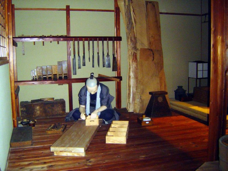 For the common workman, working quarters and house consisted of two 9-by-12 rooms. They were oriented so there was 9 feet of street frontage