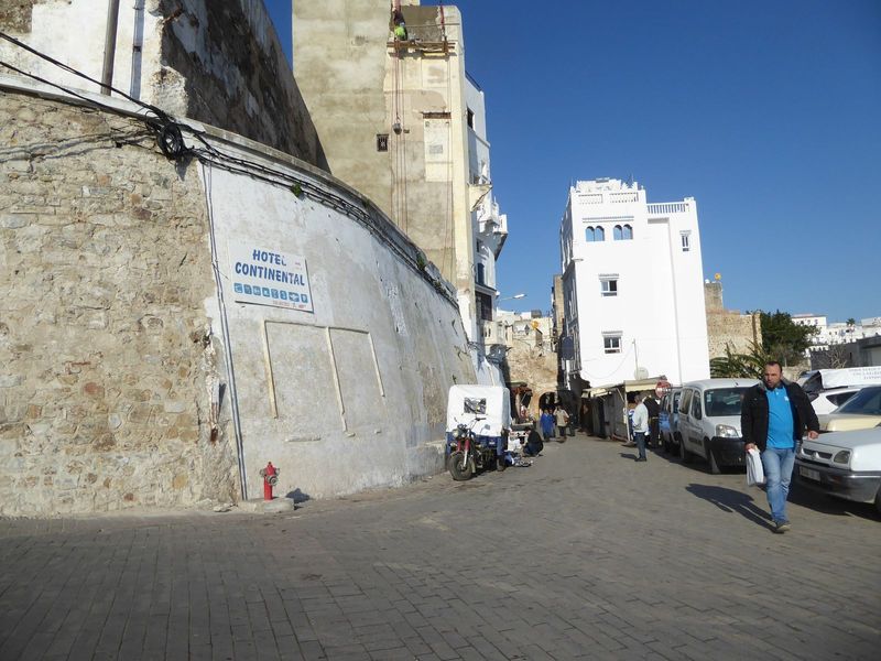 No gates survive, just openings like this one, leading to the Hotel Continental.