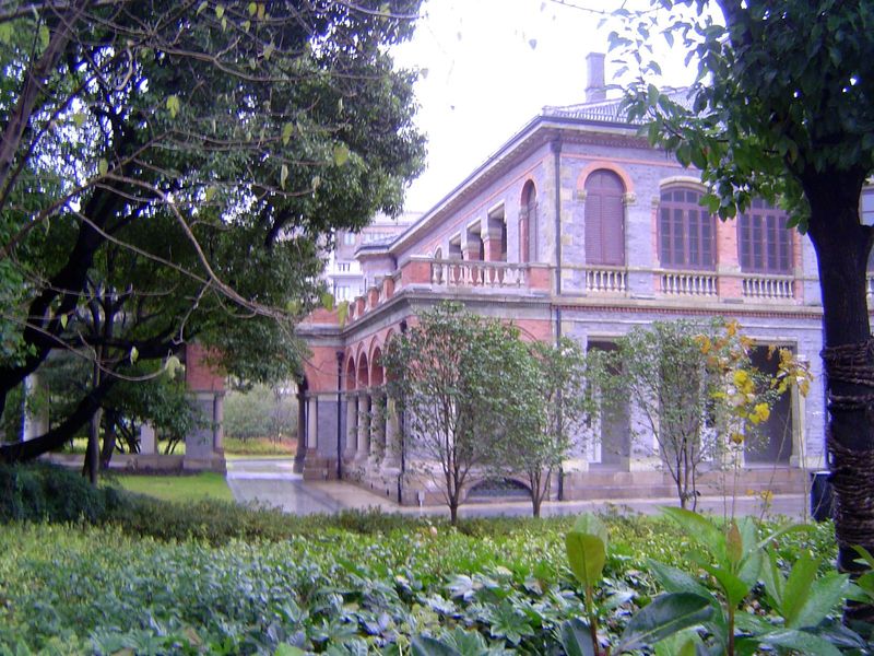 The British Consulate, across the street. Opened in the 1870s, it had an on-again, off-again existence until it was finally closed during th