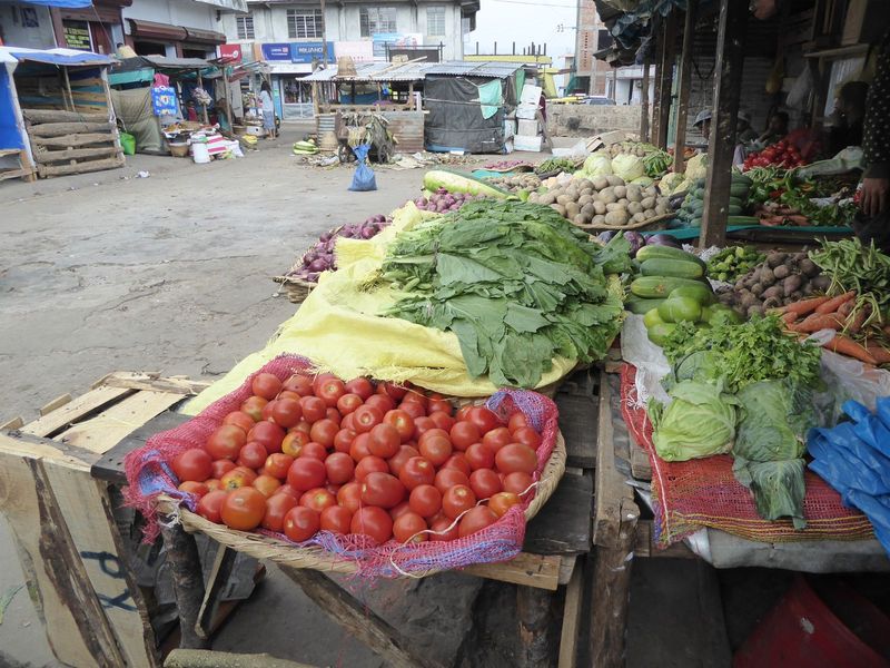 The adjoining market has a much greater variety than old people here knew as children.