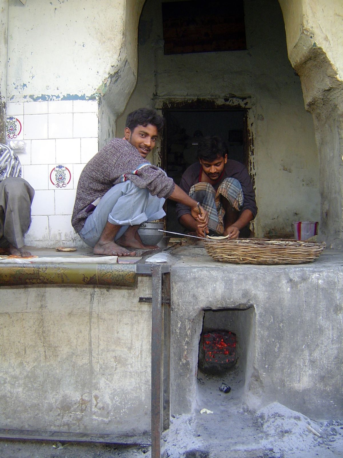 Off the main streets, a baker with a built-in oven.