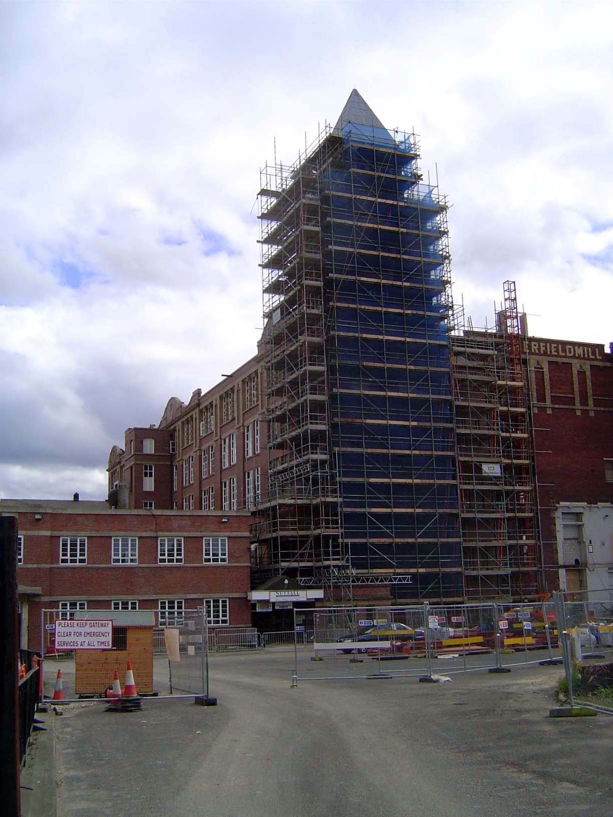 A new shopping center in an old mill.