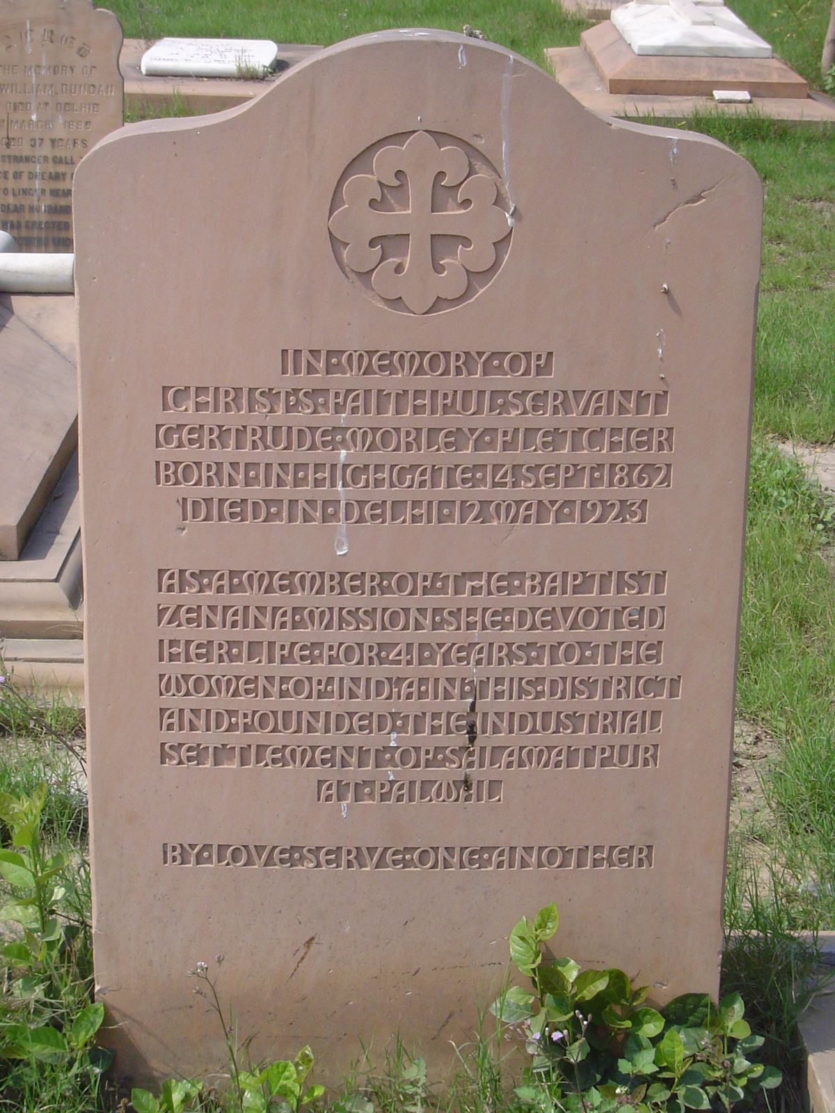 Miss Fletcher served over 40 years at Palwal, which is on the Agra road and about 35 miles south of Delhi.