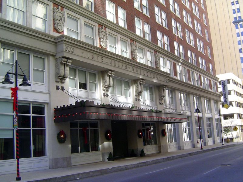 Main entrance to the Interurban Building.