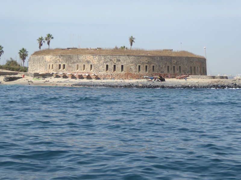 Here's the fort, Fort d'Estrées, named for Vice-Admiral Jean d'Estrées, who seized the island in 1677 and began the era of French rule.