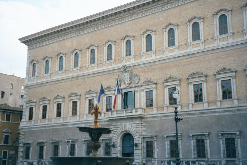 The grandest of all these palaces is the Palazzo Farnese, expanded from two to three stories when Cardinal Farnese became Pope Paul III. The