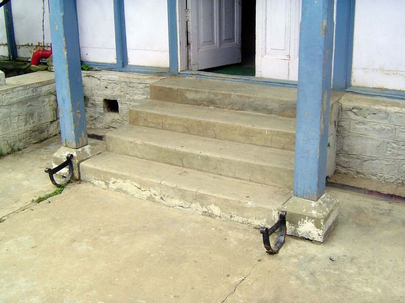 Boot scrapers. The house was abandoned in the 1850s, then reoccupied, most notably by the prolific author, W.W. Hunter. He rented it in 1880