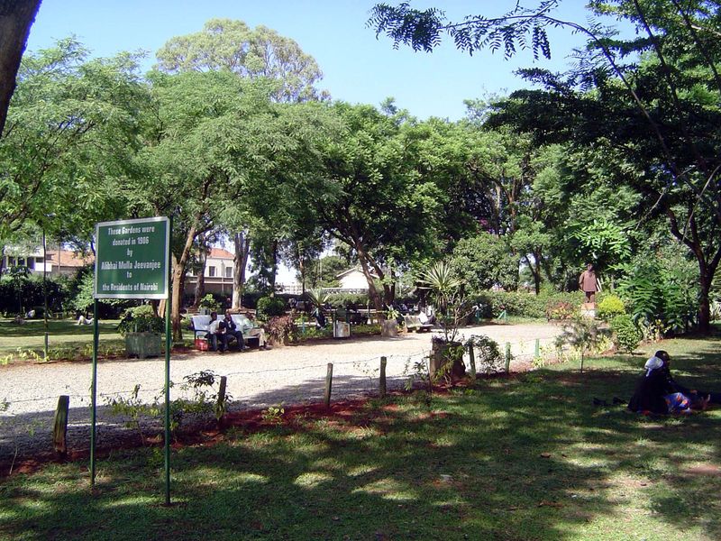 Some find respite in the downtown block of greenery that is Jevanjee Gardens.