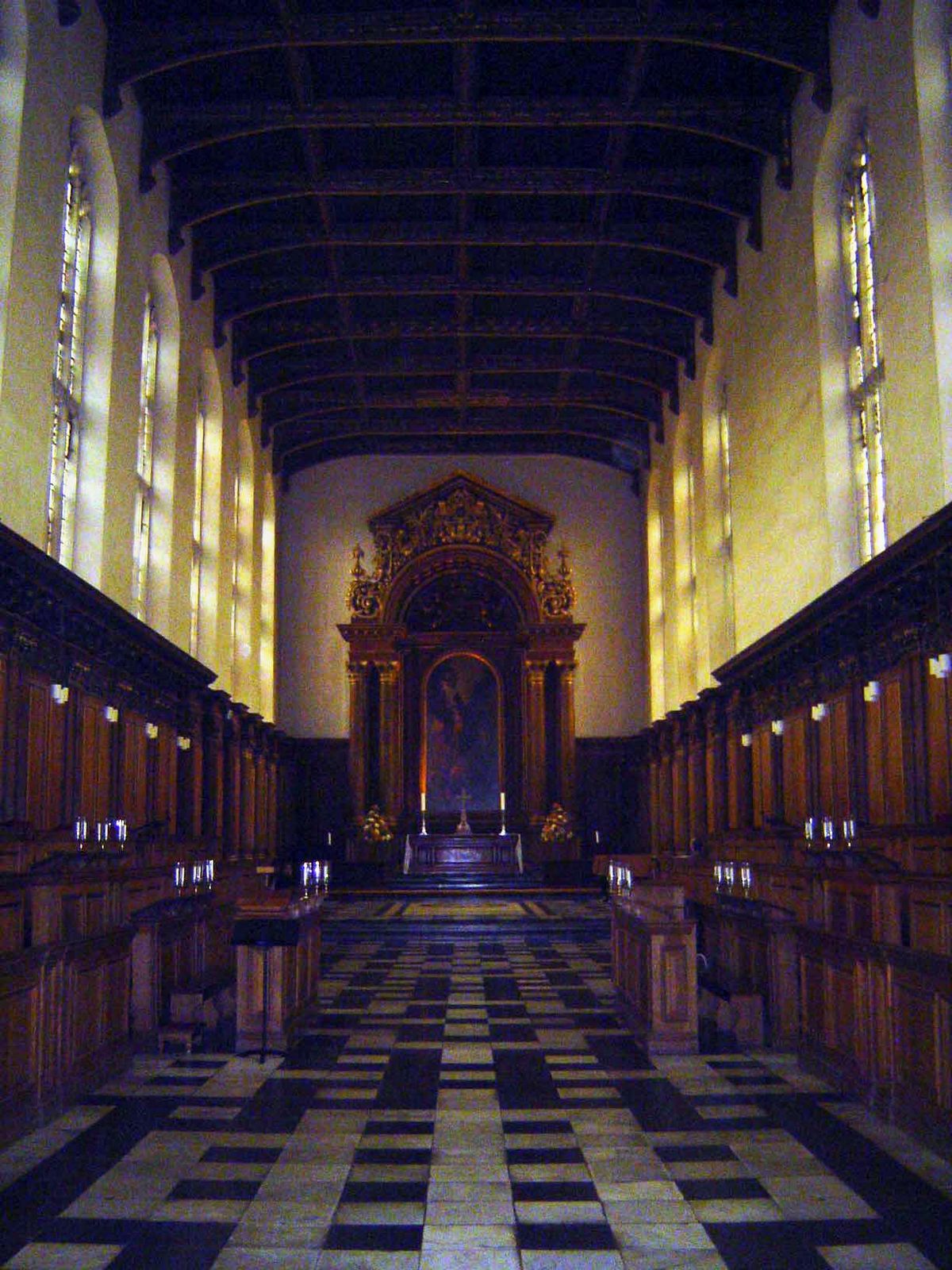 On the north side of the Great Court is Trinity Chapel, completed in 1567.