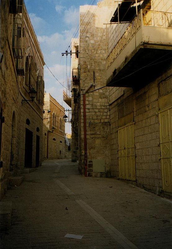 A completed stone pavement a hundred yards west of the Church of the Nativity. The hope was that owners would undertake at their own expense