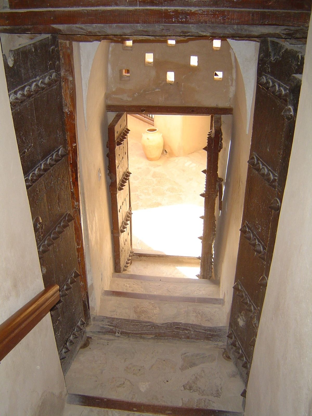 A staircase into the palace.