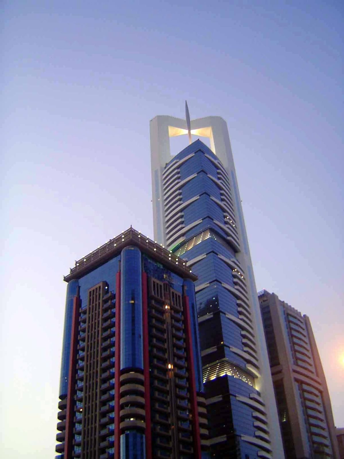 The Chelsea Tower Hotel, flanked on the left by the Emirates Grand Hotel Apartments. About now, one has to wonder what these hotels are for.